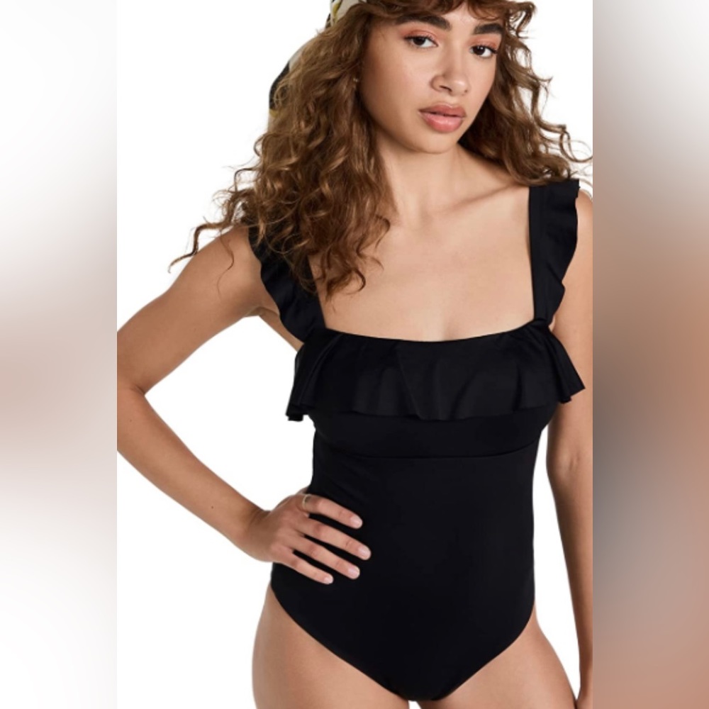 Eberjey So Solid Jane 1-piece Black Swimsuit Size Small NWT